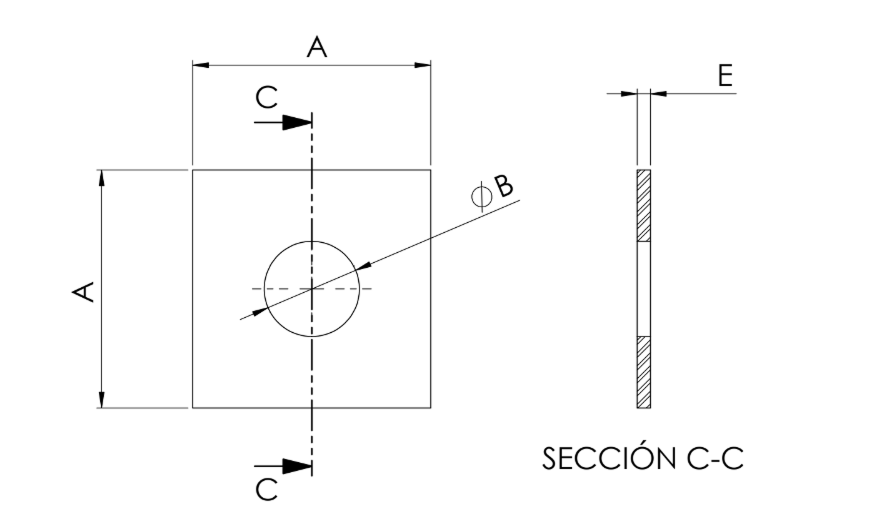 Chapa Cuadrada MN 83-84